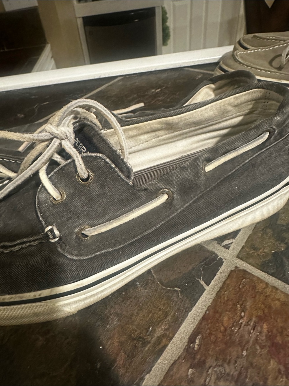 Sperry Boat Shoe - Gray Canvas Men’s Deck Shoe 11M